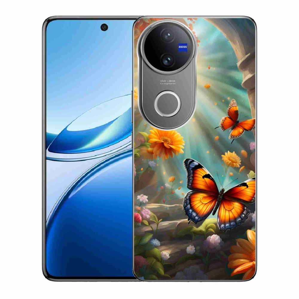 Gelový kryt mmCase na Vivo V50 5G - motýlí zahrada 2