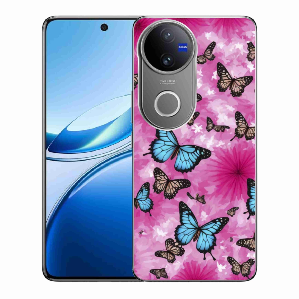 Gelový kryt mmCase na Vivo V50 5G - motýlí zahrada