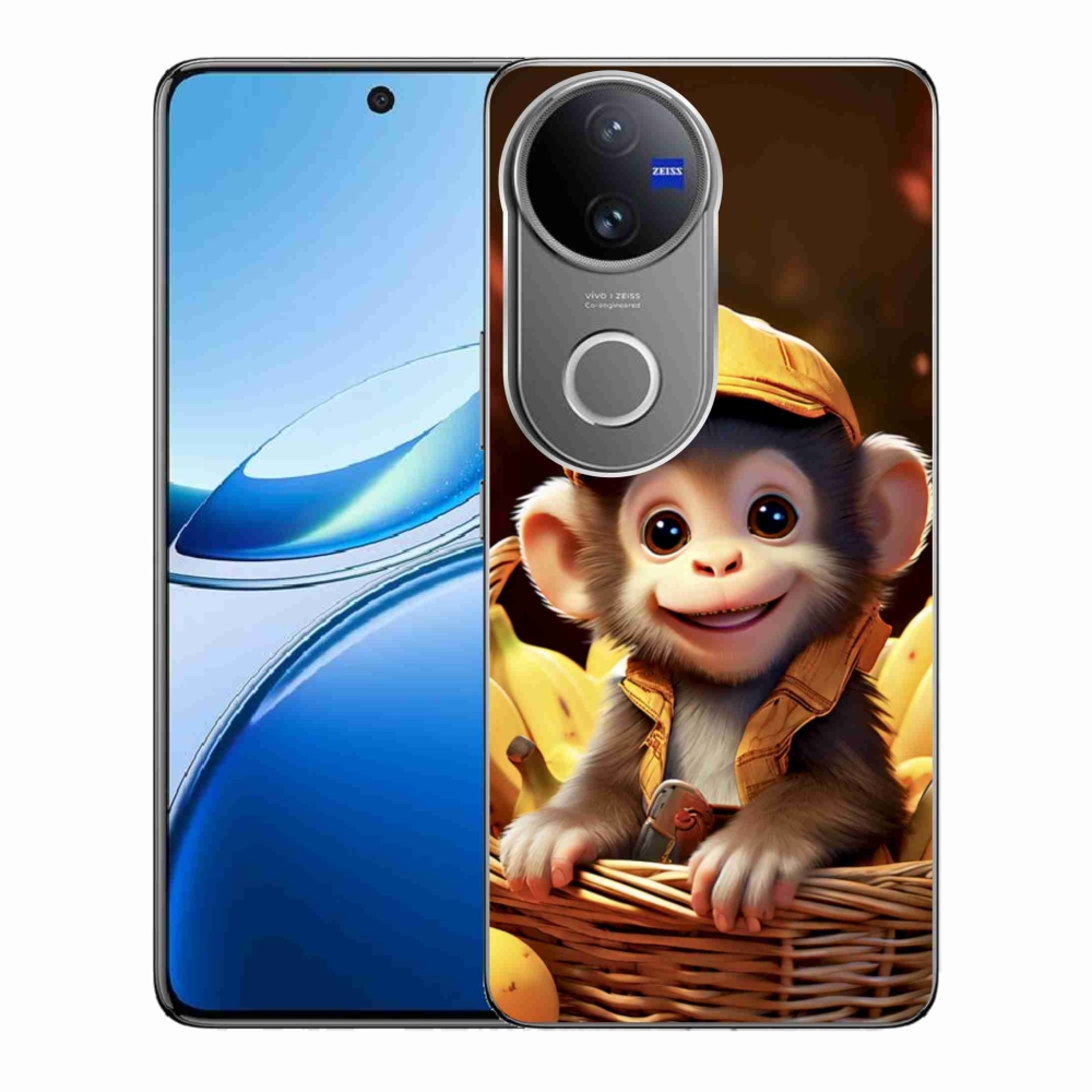 Gelový kryt mmCase na Vivo V50 5G - opice v košíku