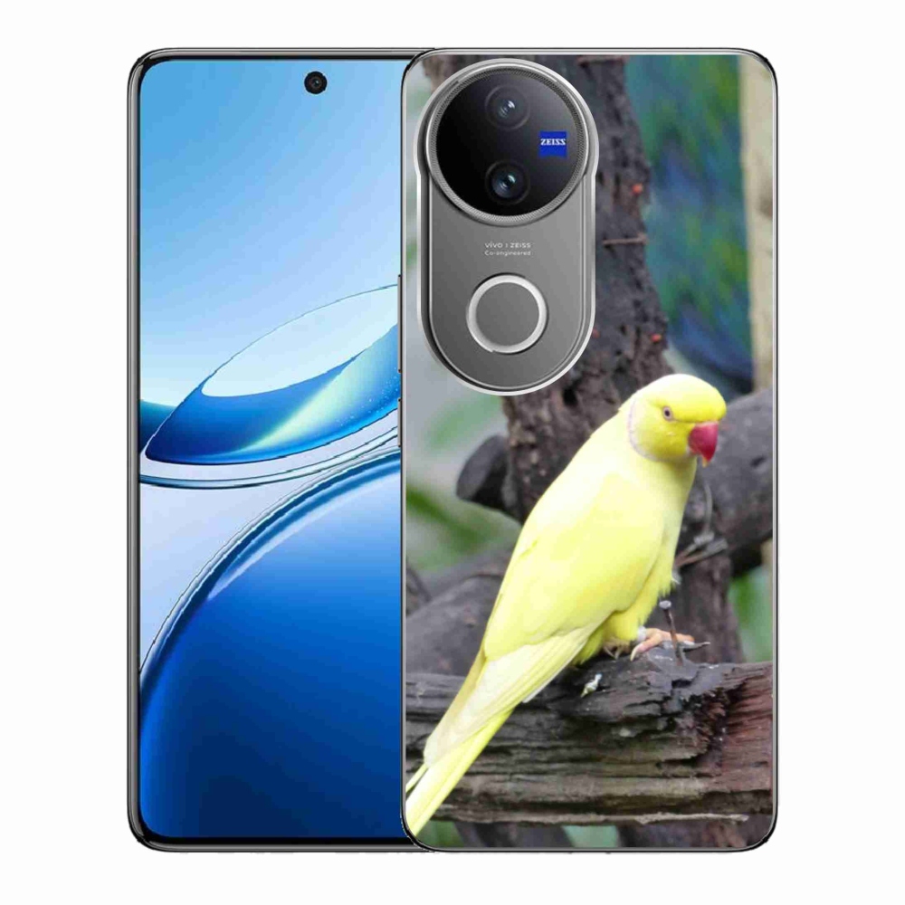 Gelový kryt mmCase na Vivo V50 5G - papoušek alexandr žlutý