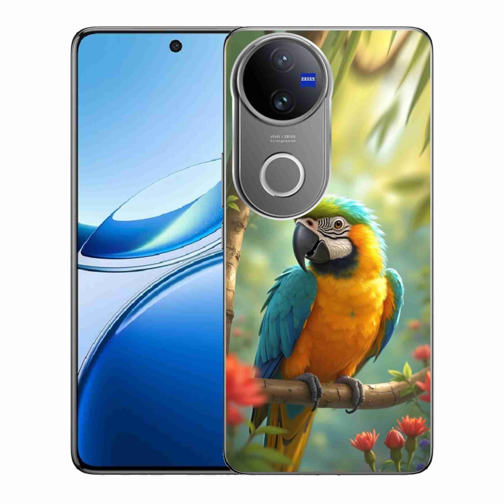 Gelový kryt mmCase na Vivo V50 5G - papoušek ara modrožlutá