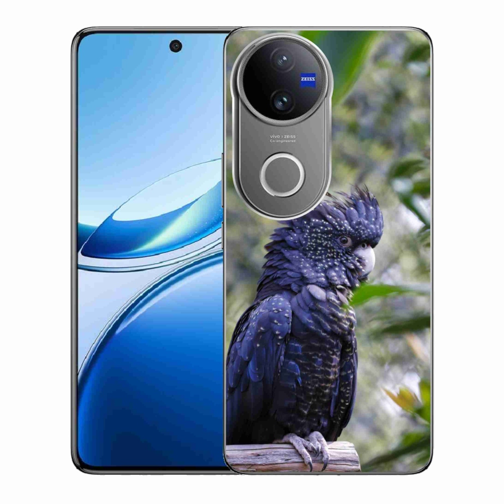 Gelový kryt mmCase na Vivo V50 5G - papoušek kakadu černý