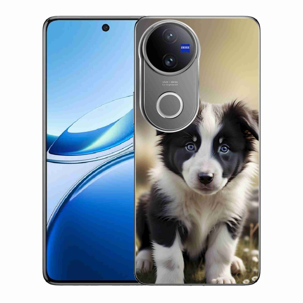 Gelový kryt mmCase na Vivo V50 5G - roztomilá border kolie