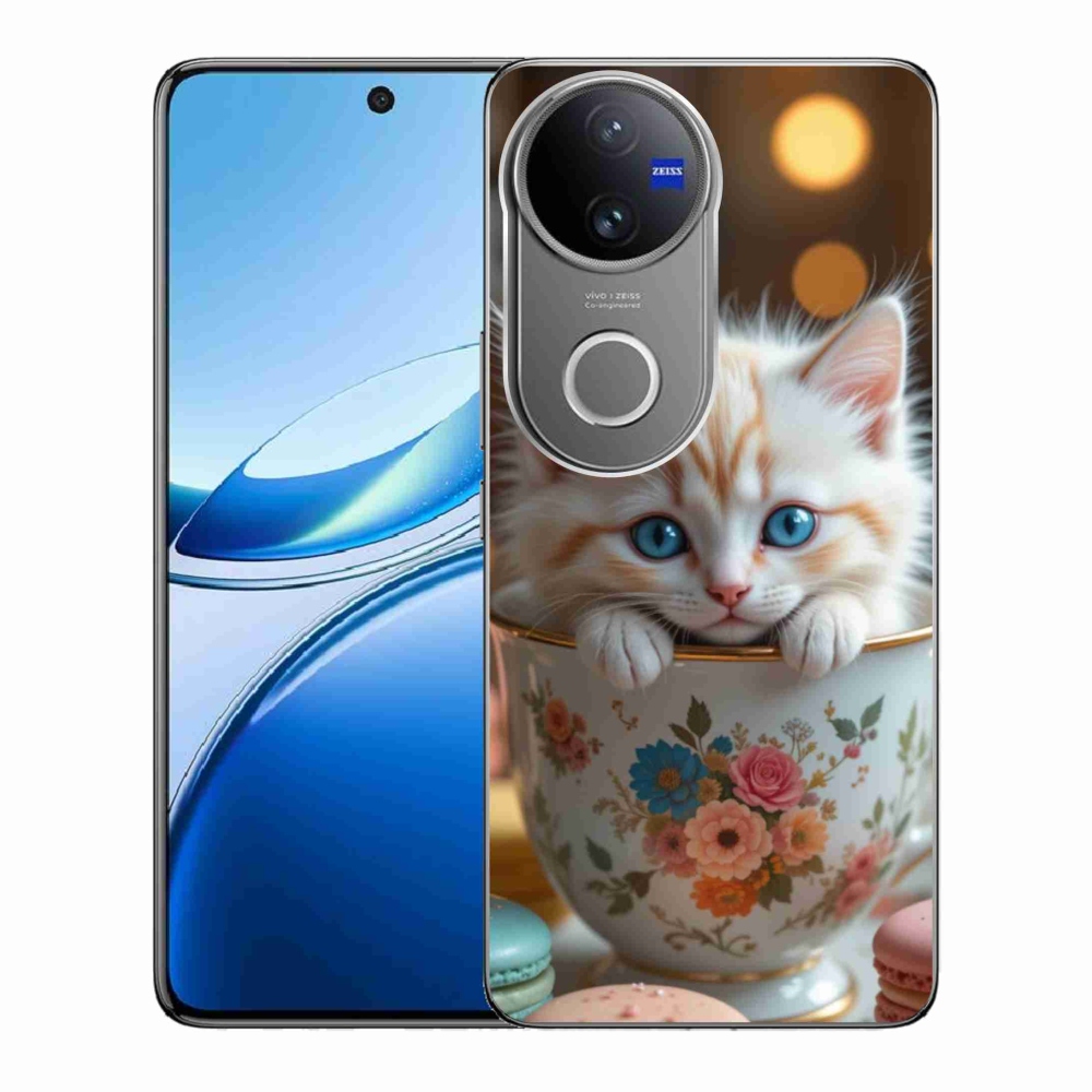 Gelový kryt mmCase na Vivo V50 5G - roztomilé kotě 6