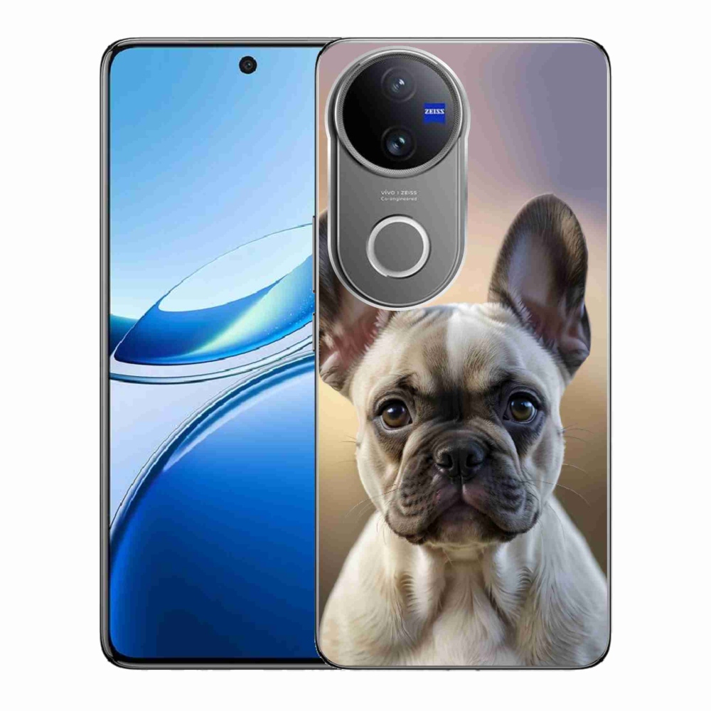Gelový kryt mmCase na Vivo V50 5G - roztomilý francouzský buldoček
