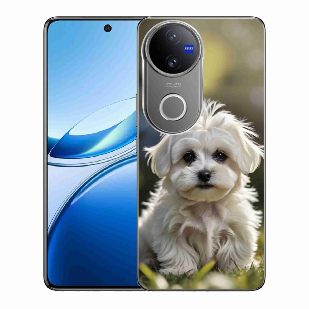 Gelový kryt mmCase na Vivo V50 5G - roztomilý maltézský psík