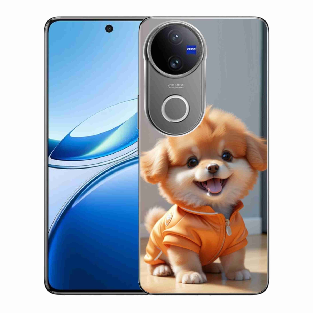 Gelový kryt mmCase na Vivo V50 5G - roztomilý pomeranian v mikině