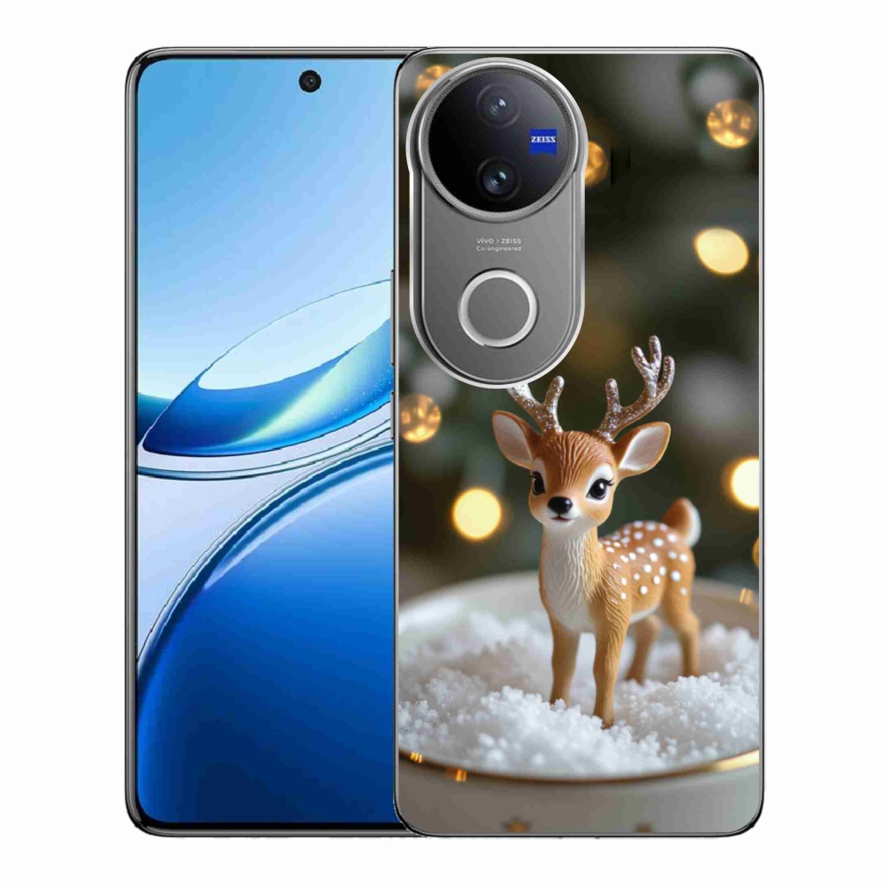 Gelový kryt mmCase na Vivo V50 5G - roztomilý vánoční jelen