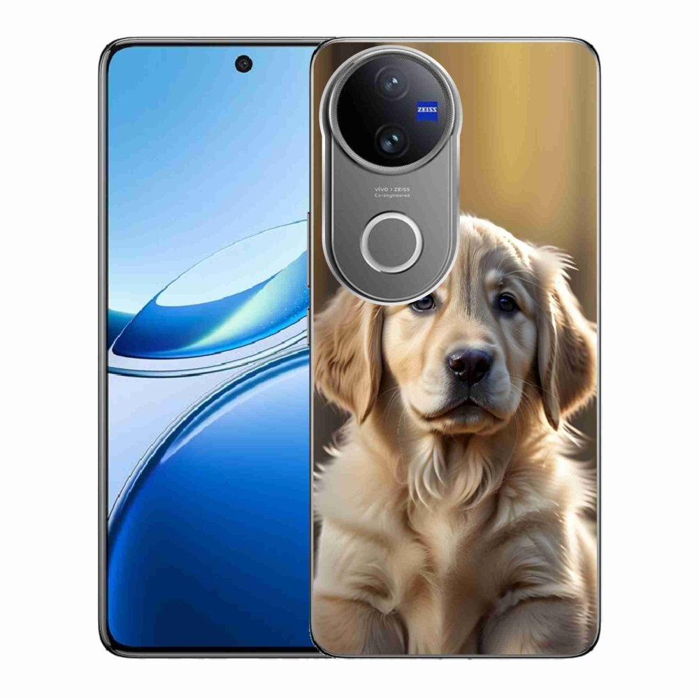 Gelový kryt mmCase na Vivo V50 5G - roztomilý zlatý retrívr
