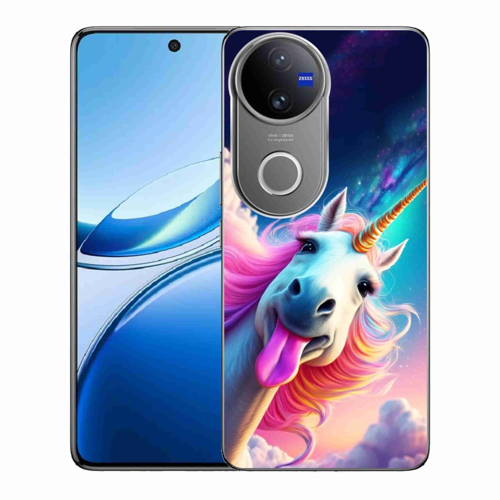 Gelový kryt mmCase na Vivo V50 5G - šílený jednorožec