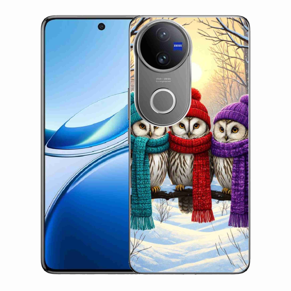 Gelový kryt mmCase na Vivo V50 5G - soví přátelé