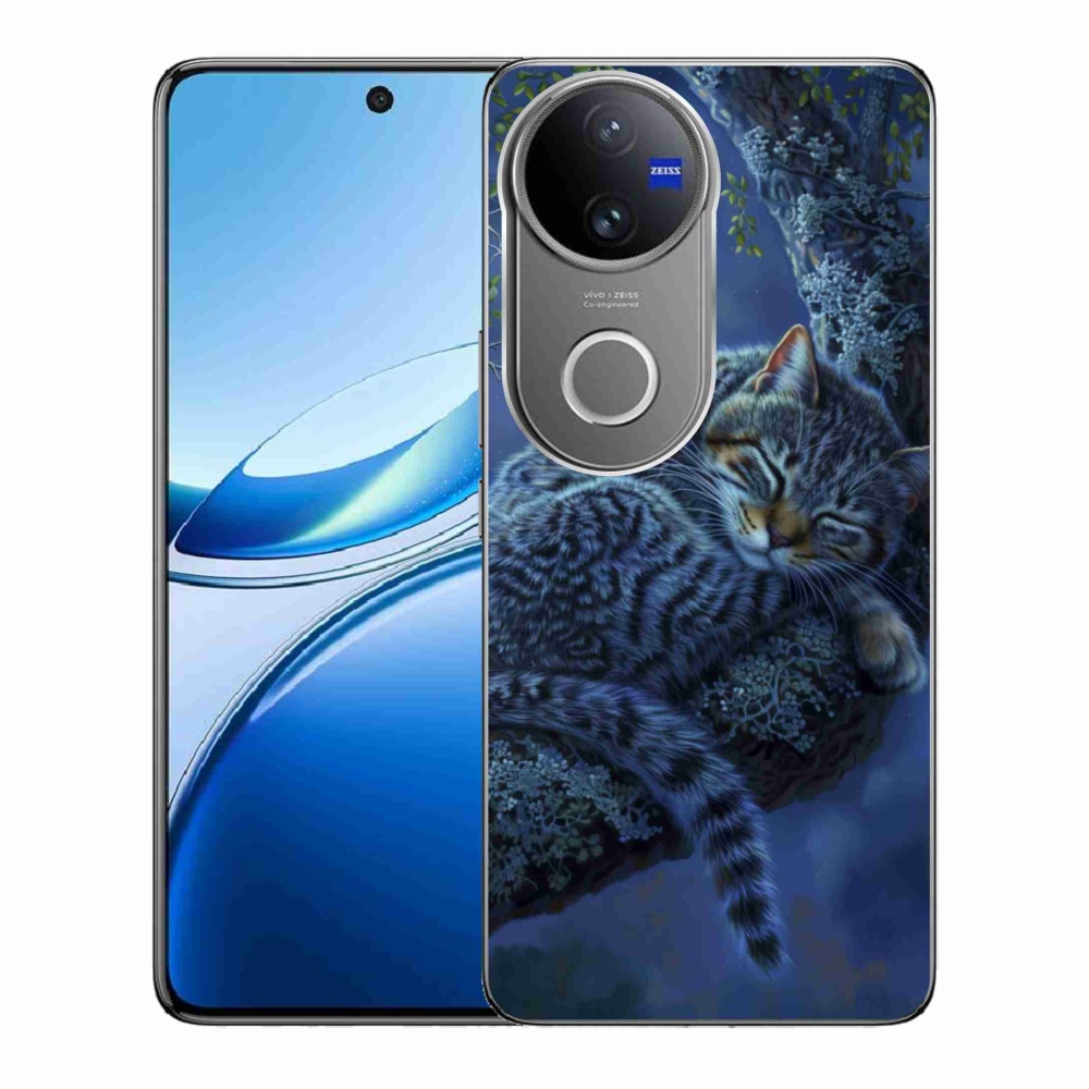 Gelový kryt mmCase na Vivo V50 5G - spící kočka