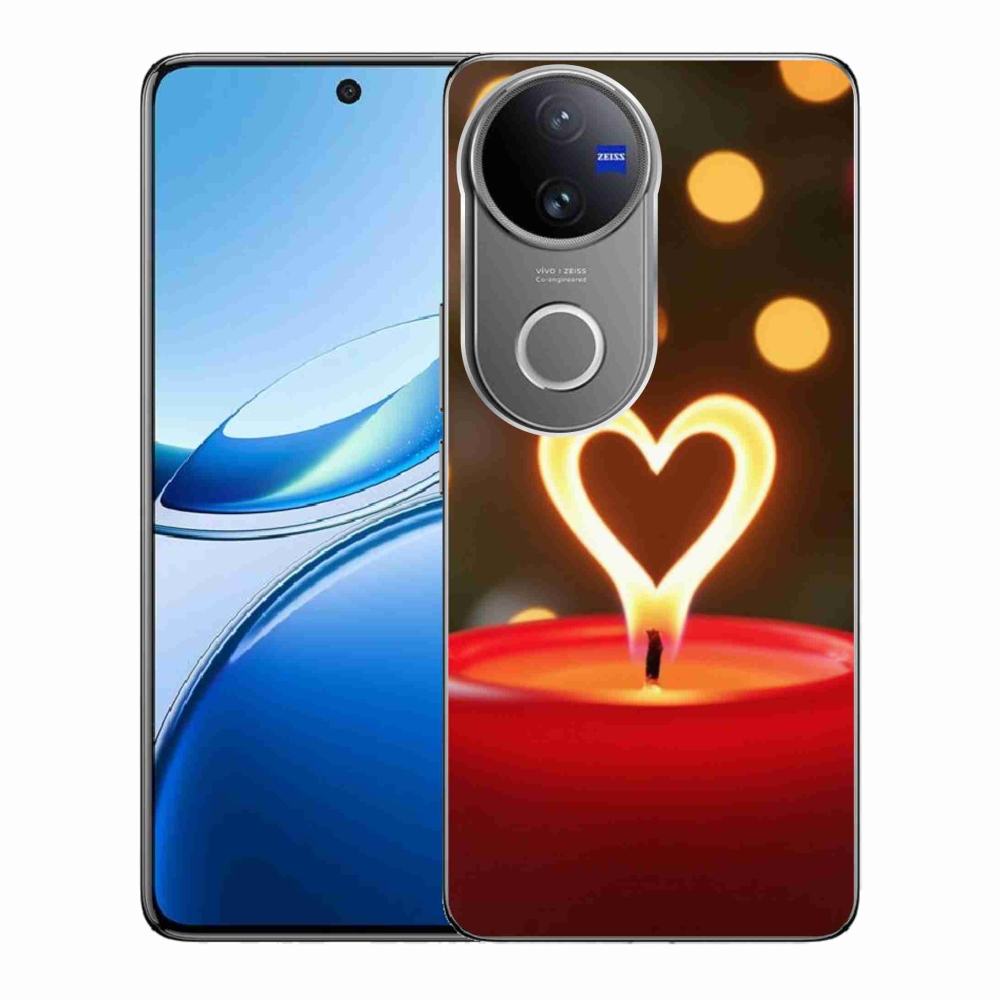 Gelový kryt mmCase na Vivo V50 5G - srdce z plamene