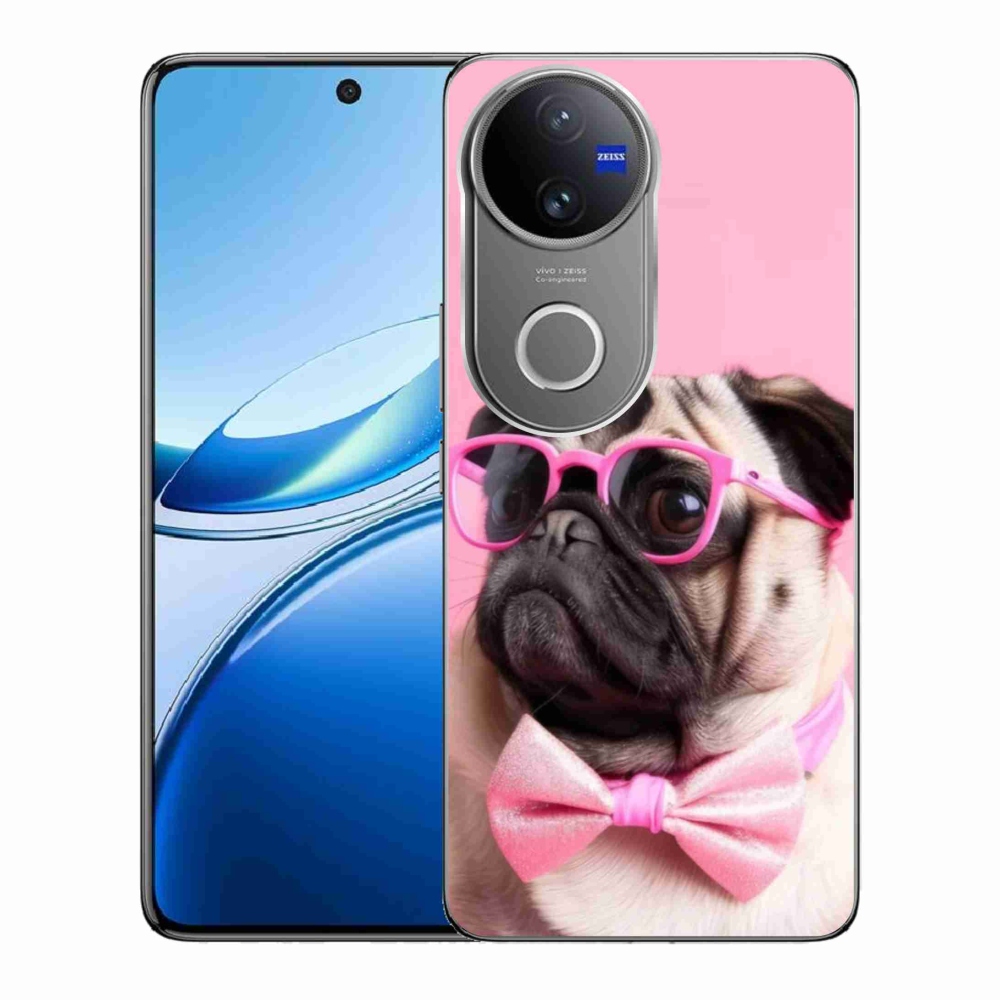 Gelový kryt mmCase na Vivo V50 5G - stylový mops