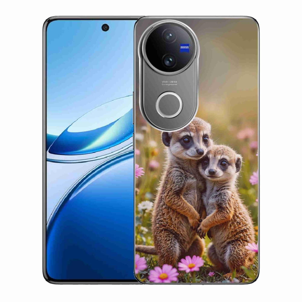Gelový kryt mmCase na Vivo V50 5G - surikatí duo