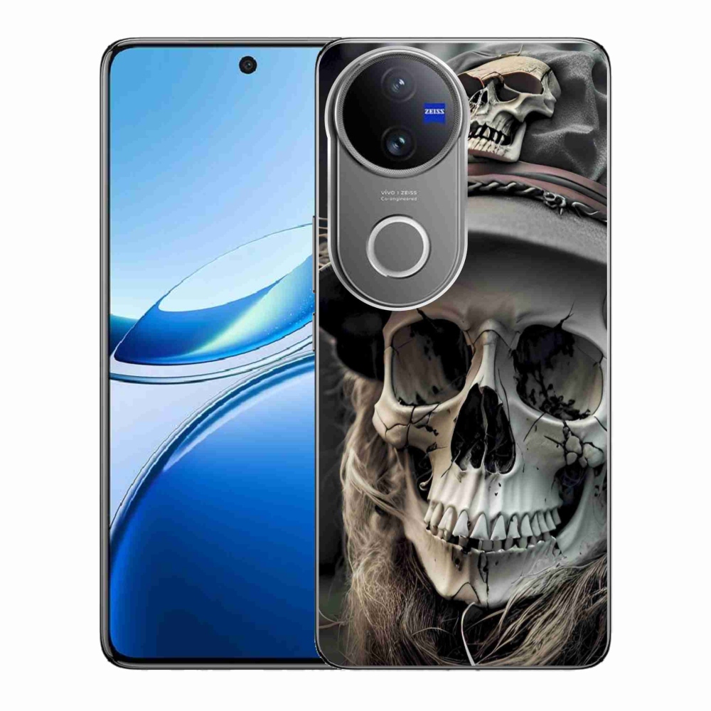 Gelový kryt mmCase na Vivo V50 5G - temná lebka