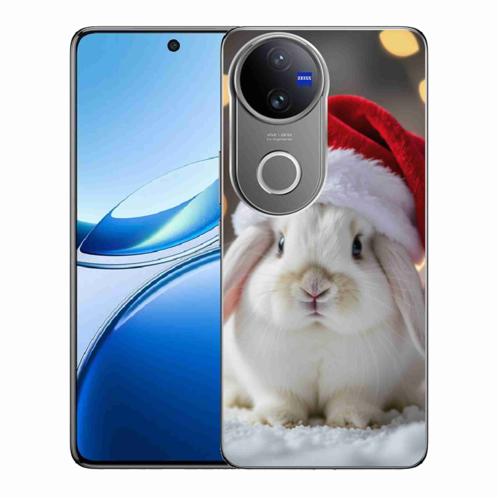 Gelový kryt mmCase na Vivo V50 5G - vánoční králík