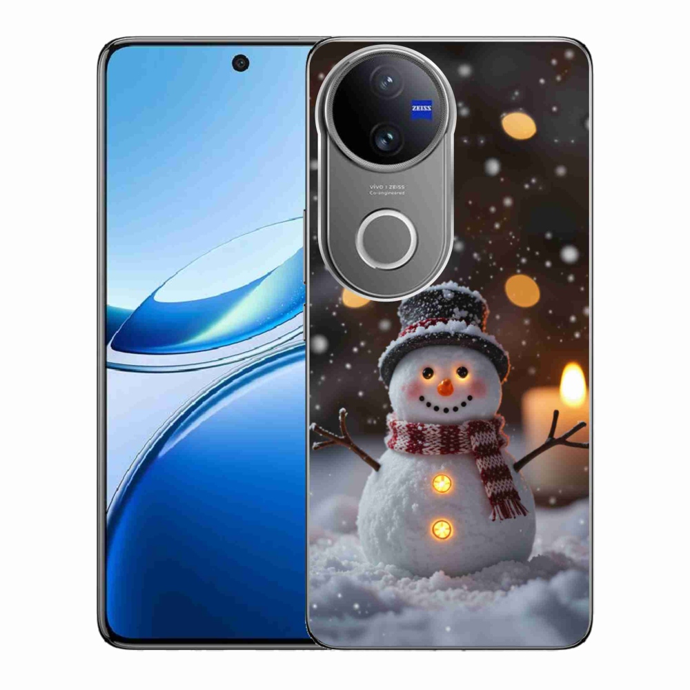 Gelový kryt mmCase na Vivo V50 5G - veselý sněhulák