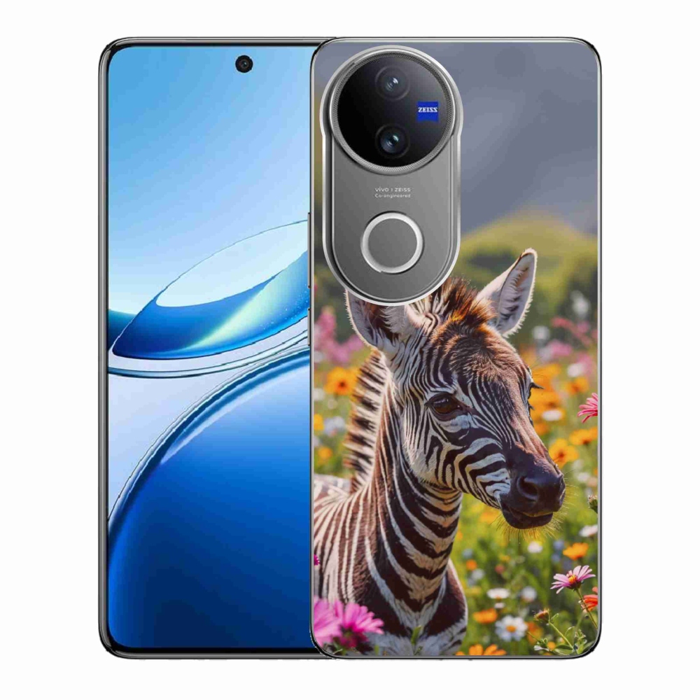 Gelový kryt mmCase na Vivo V50 5G - zebra na louce