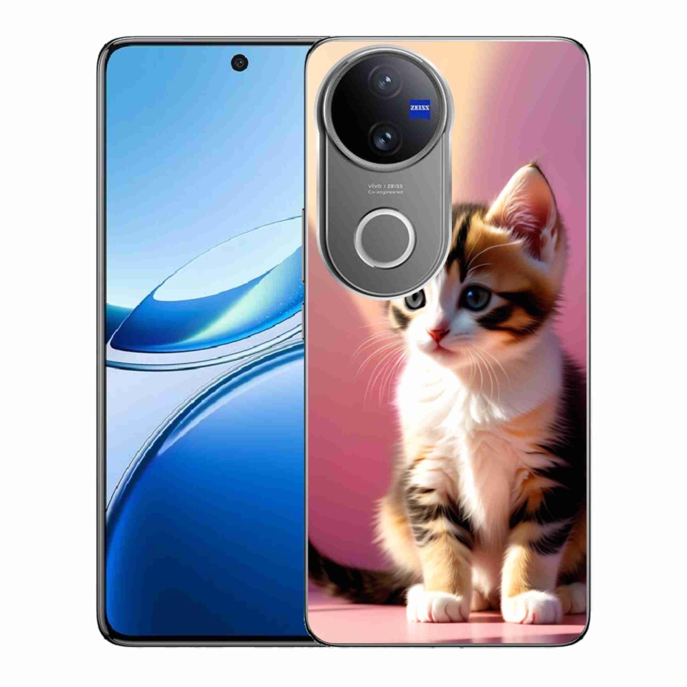 Gelový kryt mmCase na Vivo V50 5G - zvědavé kotě 2