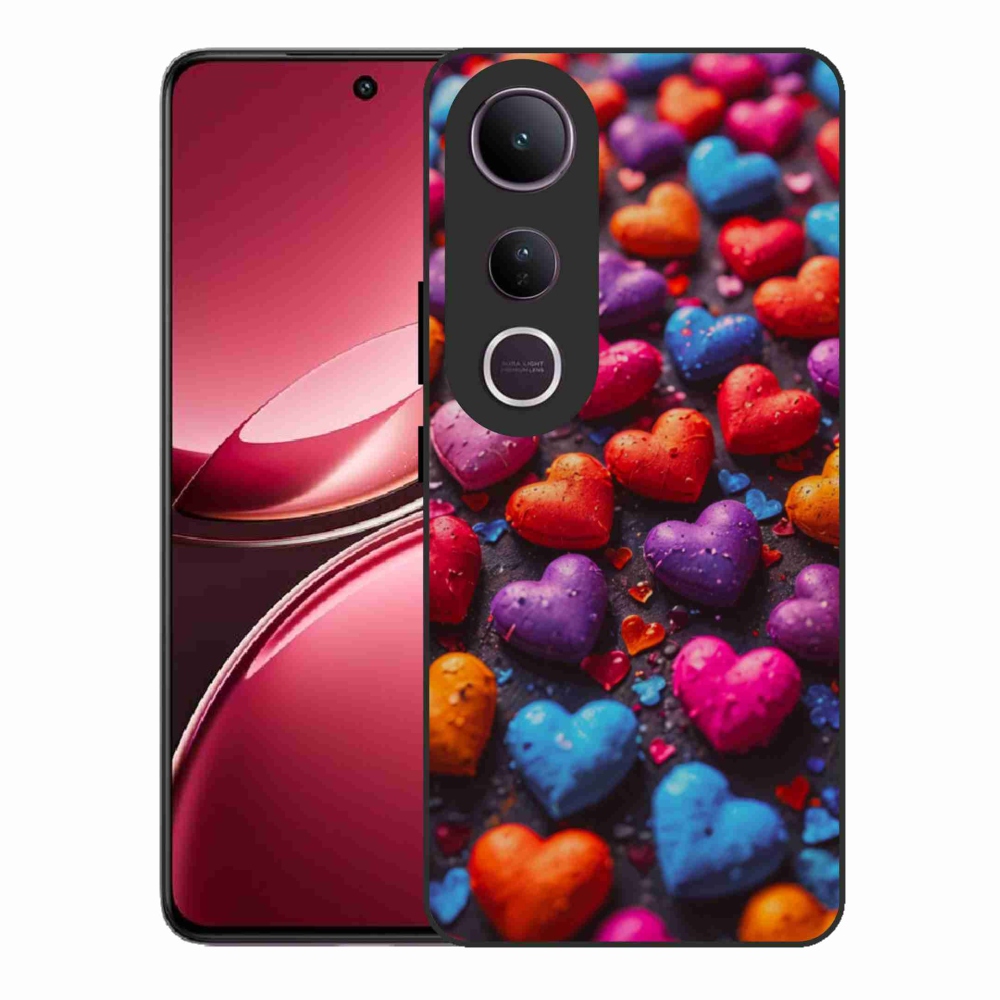 Gelový kryt mmCase na Vivo V50 Lite 4G/5G - barevná srdce