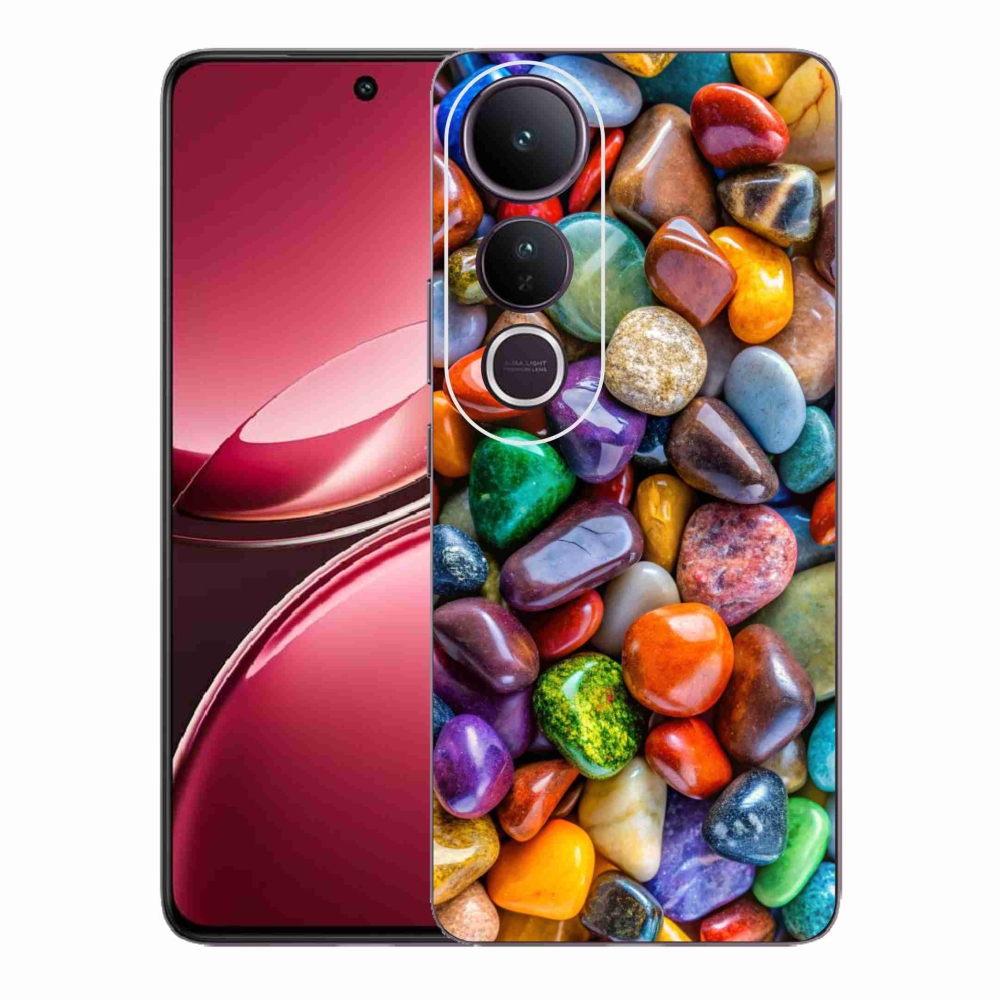 Gelový kryt mmCase na Vivo V50 Lite 4G/5G - barevné kamínky