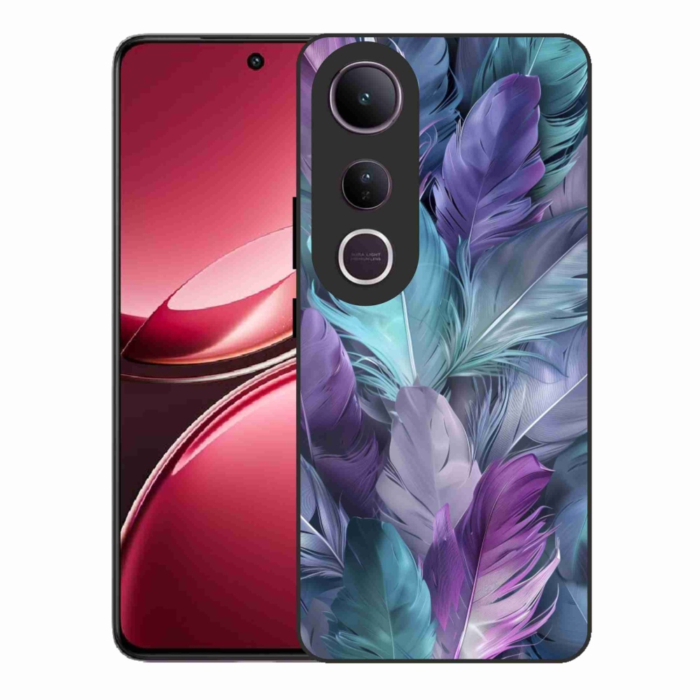 Gelový kryt mmCase na Vivo V50 Lite 4G/5G - barevné peří 2