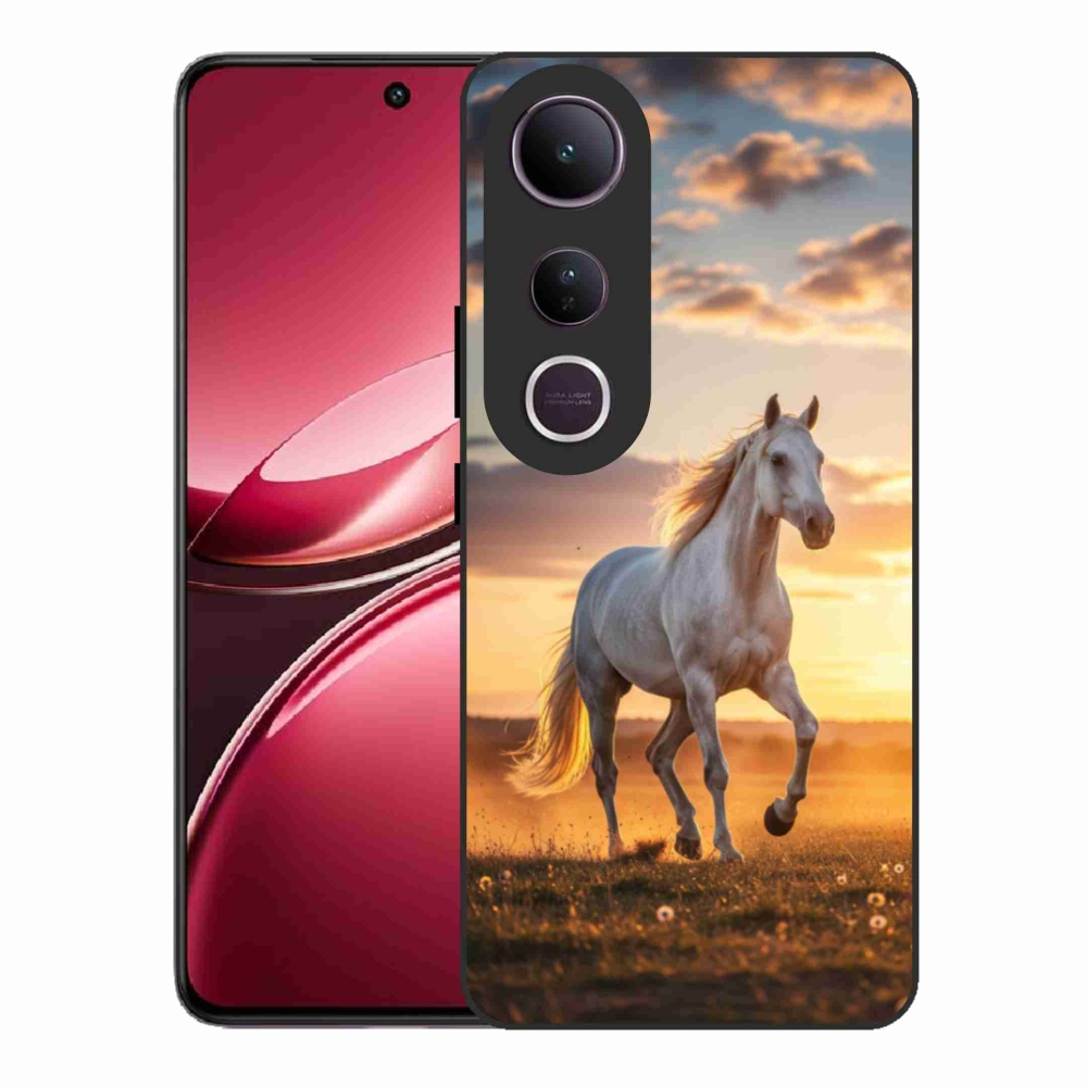 Gelový kryt mmCase na Vivo V50 Lite 4G/5G - běžící bílý kůň 2