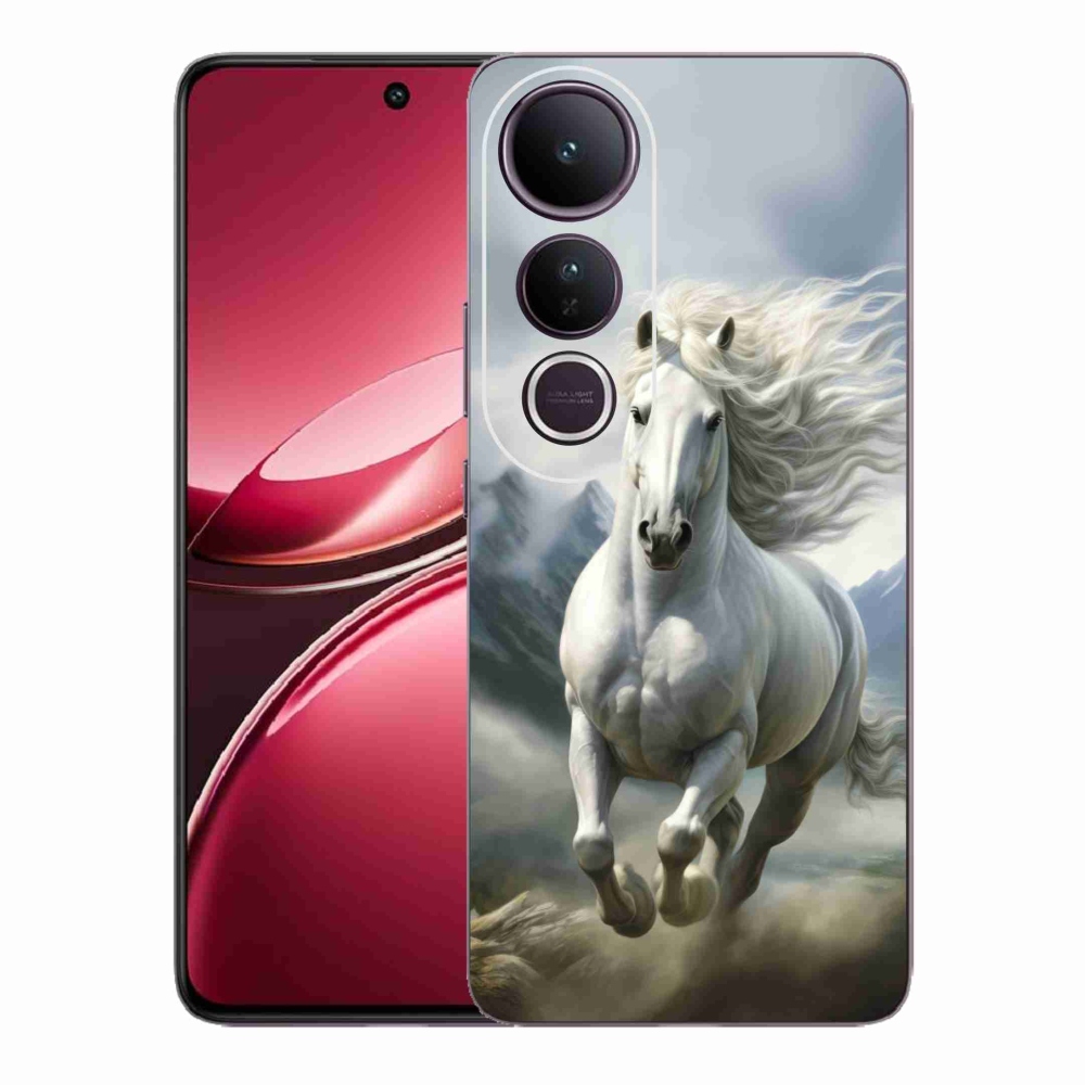 Gelový kryt mmCase na Vivo V50 Lite 4G/5G - běžící bílý kůň 3