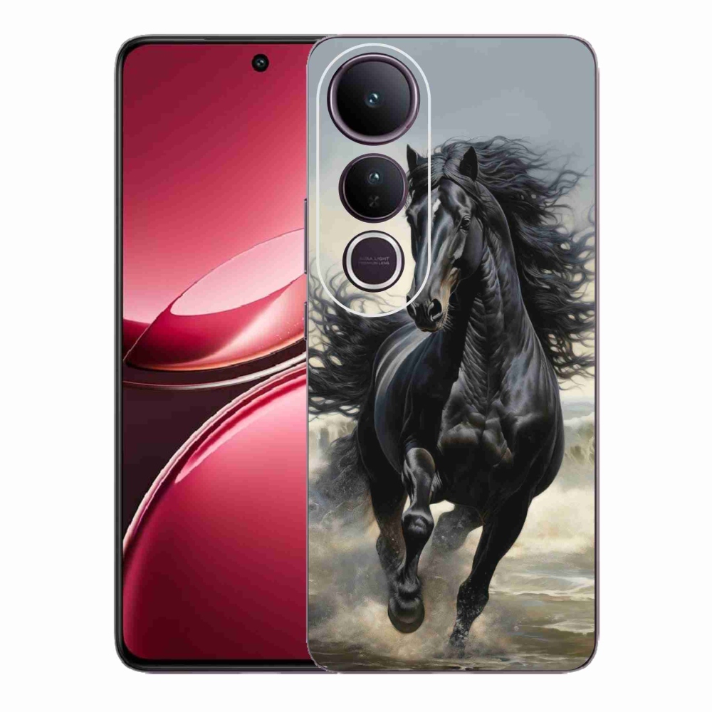 Gelový kryt mmCase na Vivo V50 Lite 4G/5G - běžící černý kůň