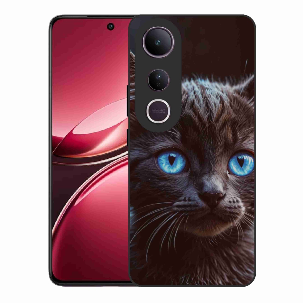Gelový kryt mmCase na Vivo V50 Lite 4G/5G - černé kotě 2