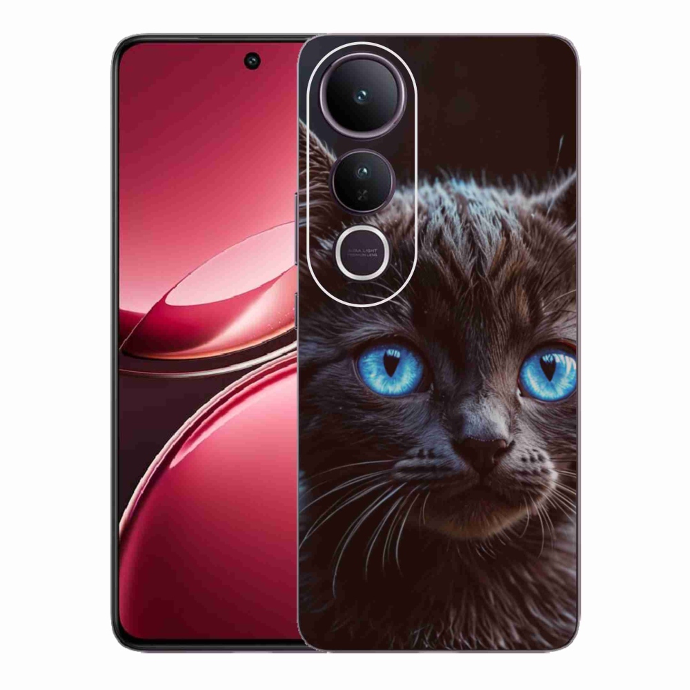 Gelový kryt mmCase na Vivo V50 Lite 4G/5G - černé kotě 2