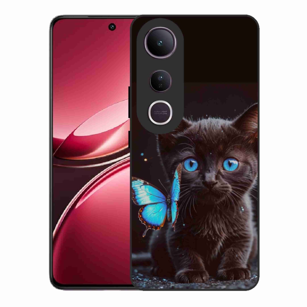 Gelový kryt mmCase na Vivo V50 Lite 4G/5G - černé kotě 3