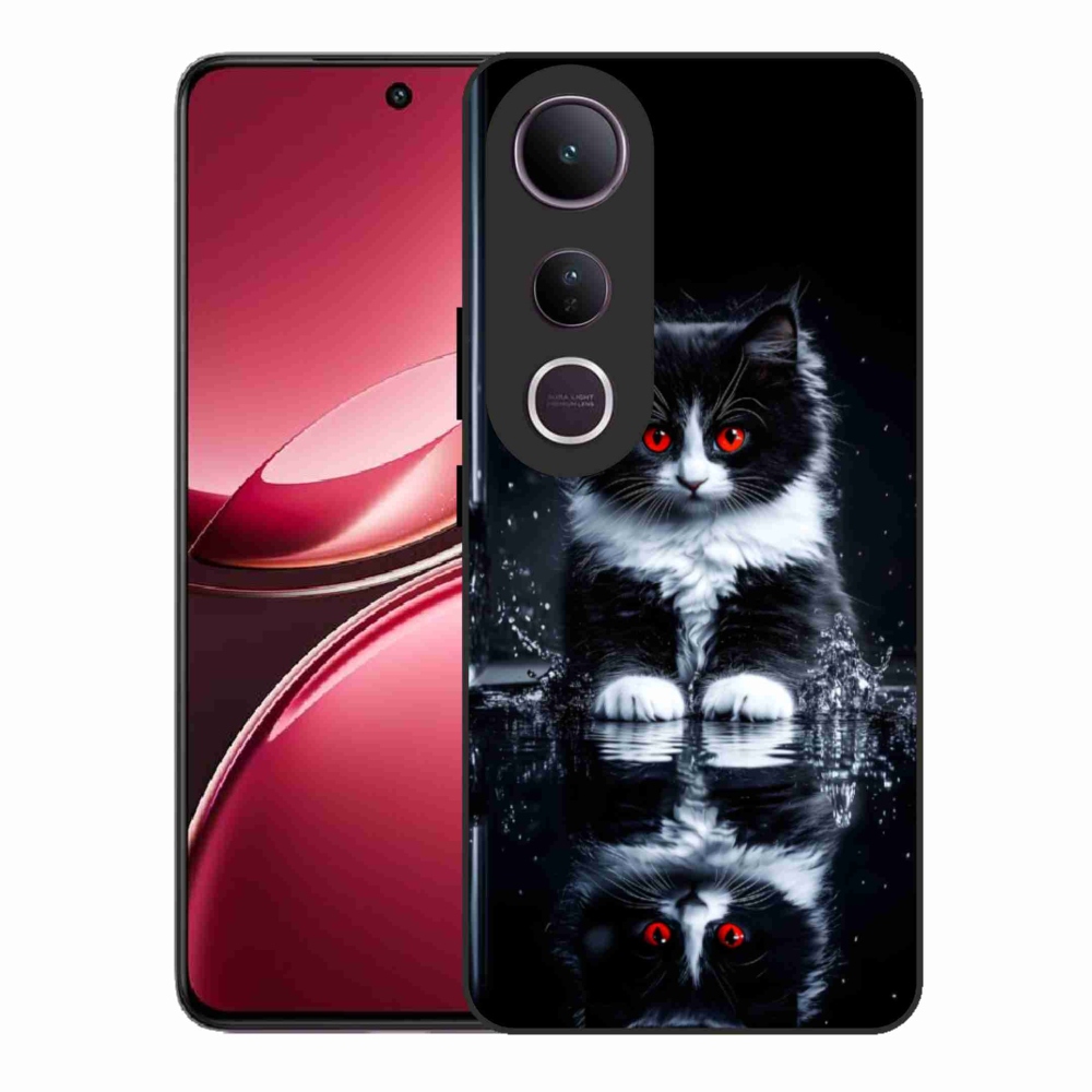 Gelový kryt mmCase na Vivo V50 Lite 4G/5G - černobílé kotě