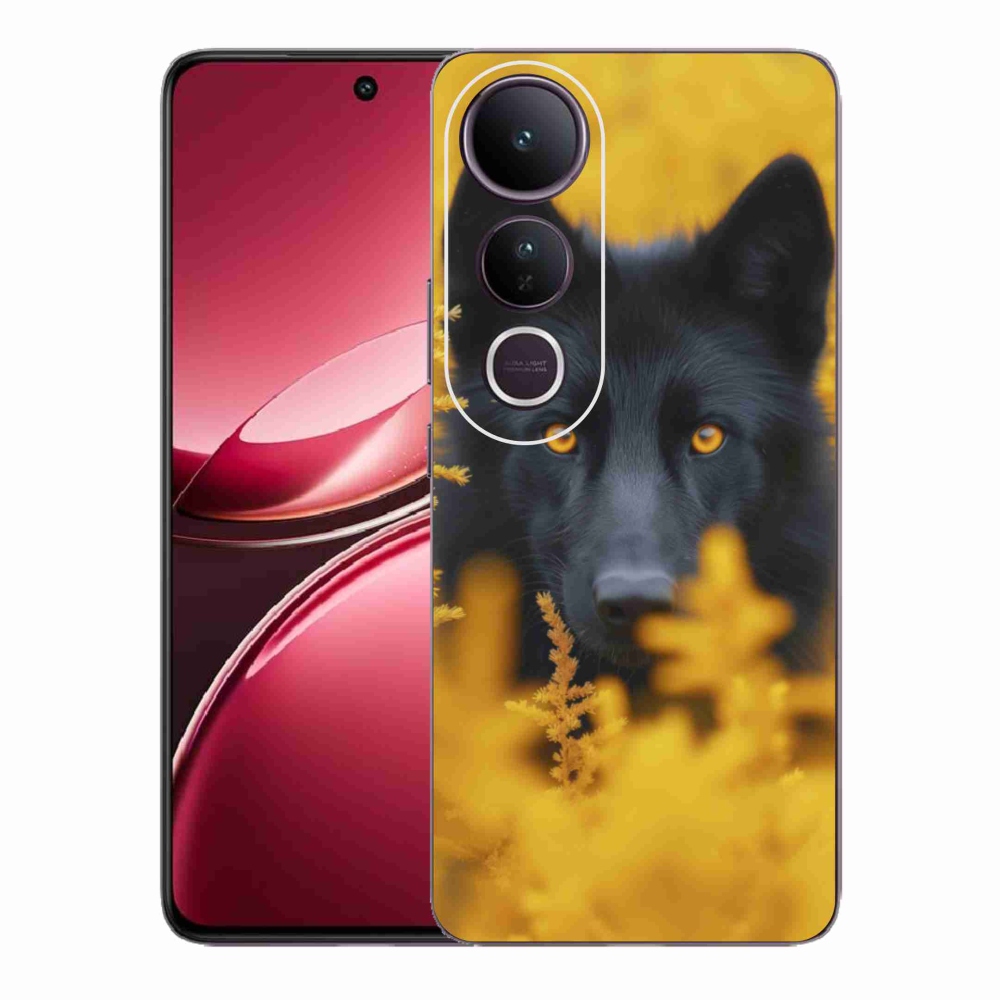 Gelový kryt mmCase na Vivo V50 Lite 4G/5G - černý vlk 2