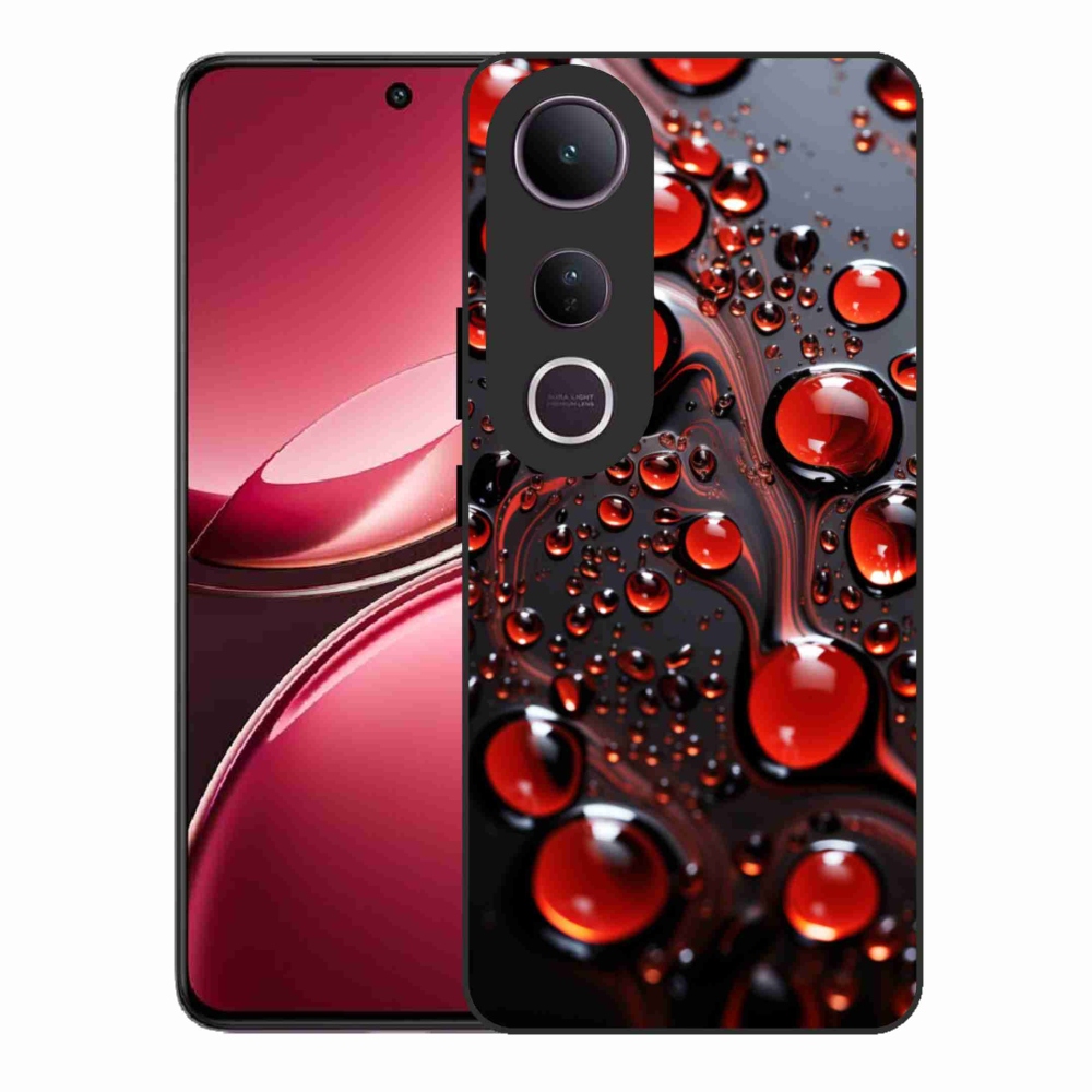 Gelový kryt mmCase na Vivo V50 Lite 4G/5G - červené kapky 2