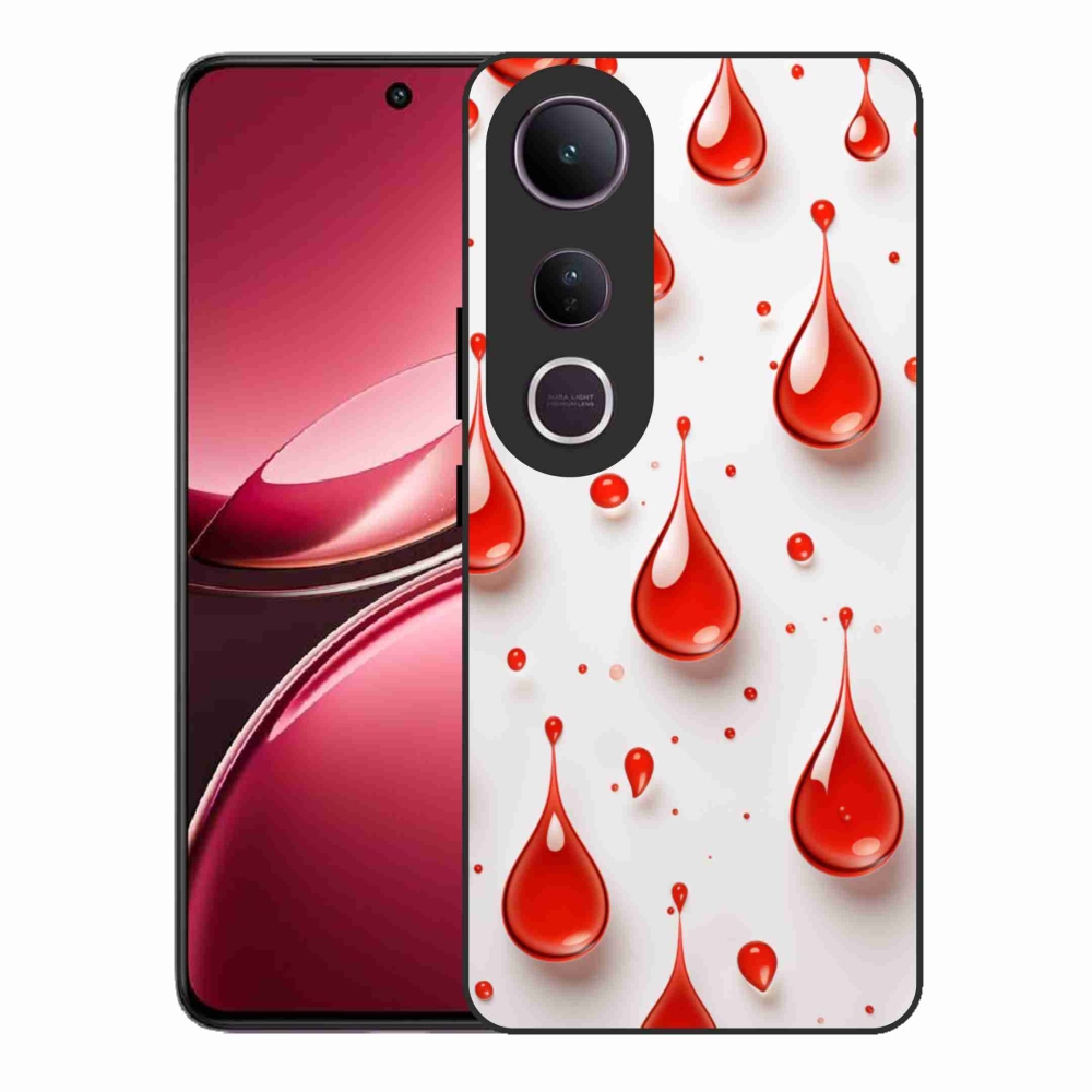 Gelový kryt mmCase na Vivo V50 Lite 4G/5G - červené kapky
