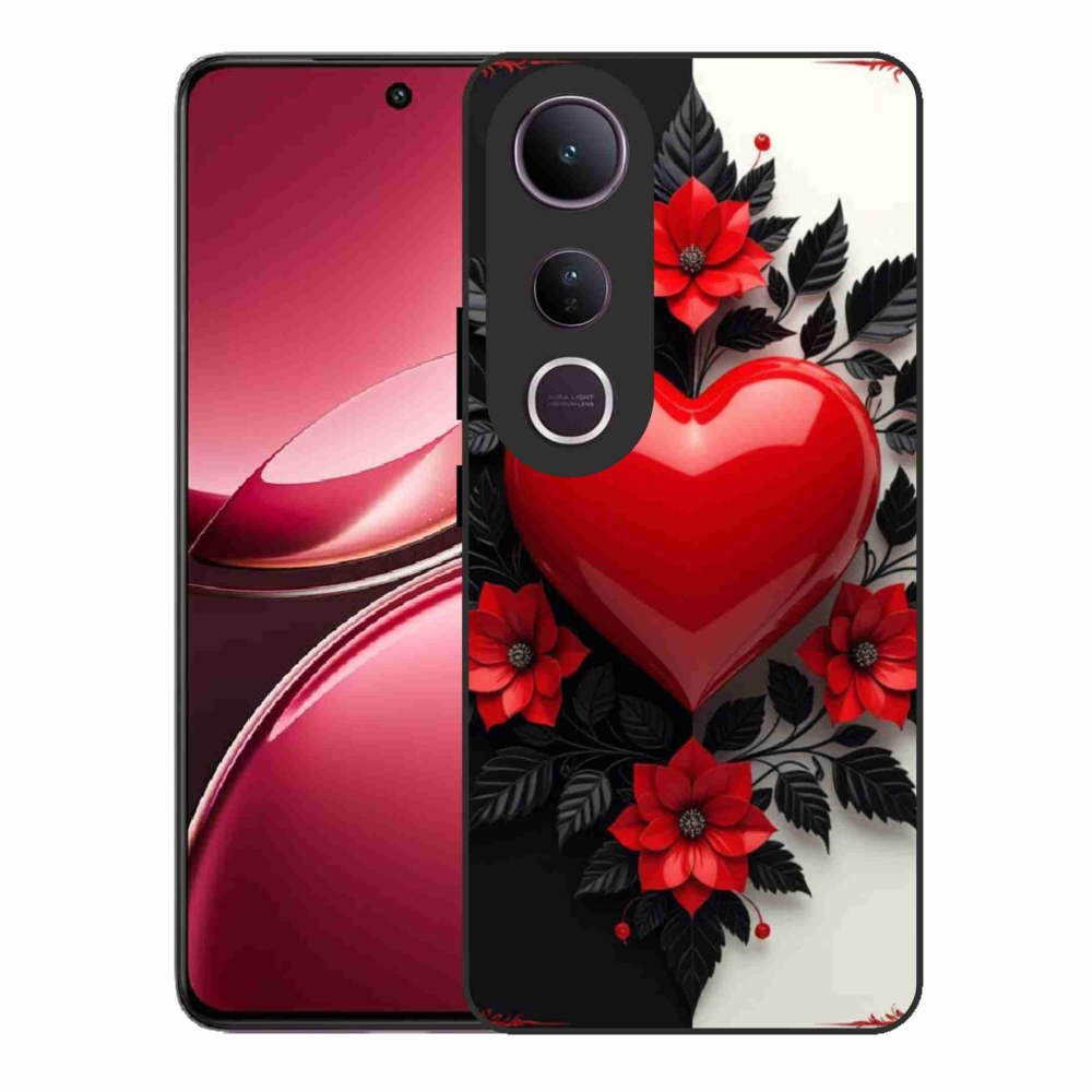 Gelový kryt mmCase na Vivo V50 Lite 4G/5G - červené srdce