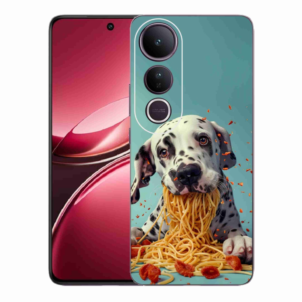 Gelový kryt mmCase na Vivo V50 Lite 4G/5G - dalmatin a špagety
