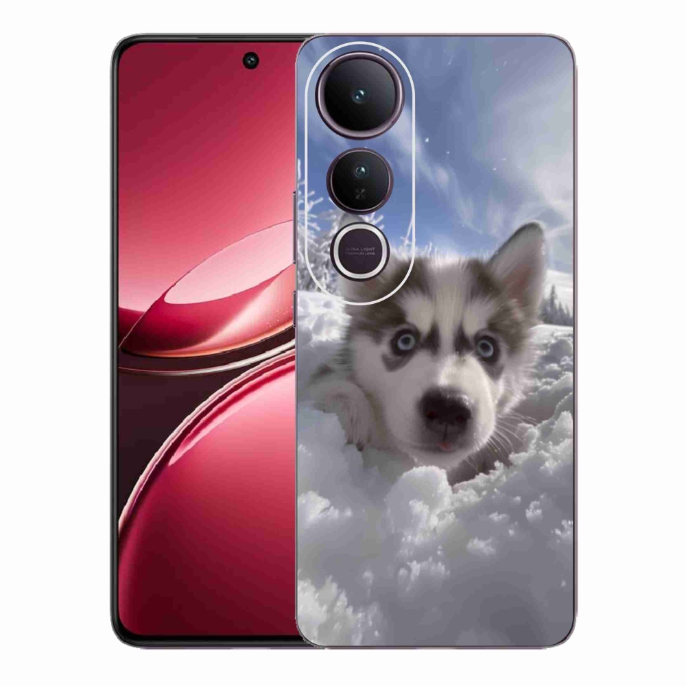 Gelový kryt mmCase na Vivo V50 Lite 4G/5G - husky ve sněhu