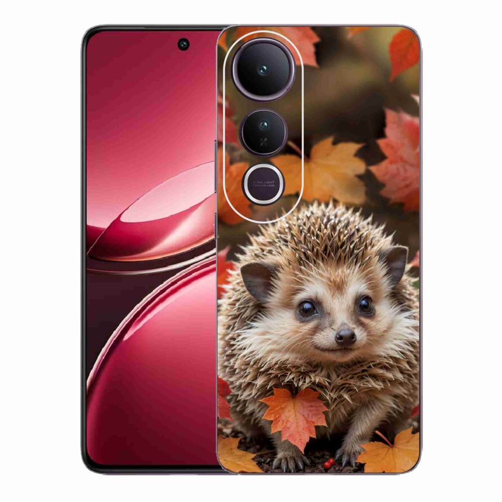 Gelový kryt mmCase na Vivo V50 Lite 4G/5G - ježek v listí