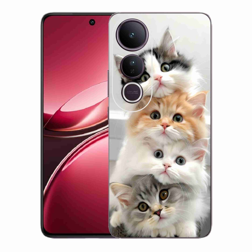 Gelový kryt mmCase na Vivo V50 Lite 4G/5G - kočičí parta