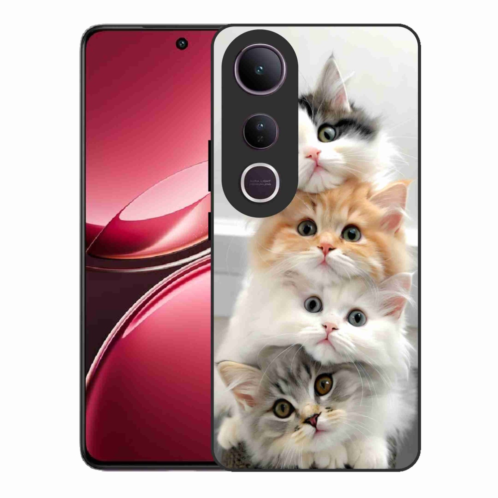 Gelový kryt mmCase na Vivo V50 Lite 4G/5G - kočičí parta