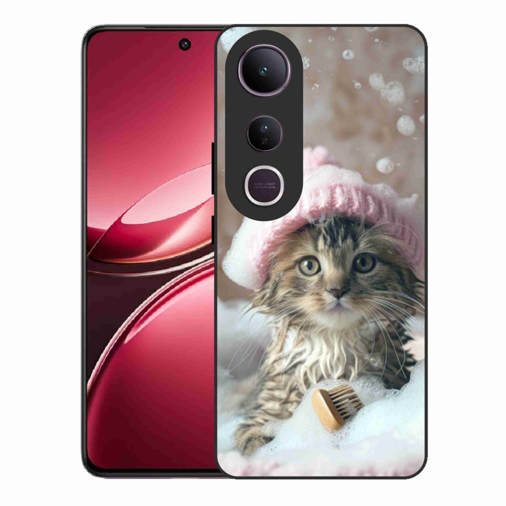 Gelový kryt mmCase na Vivo V50 Lite 4G/5G - kotě a koupel