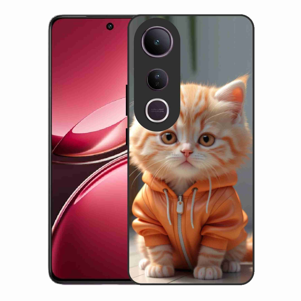 Gelový kryt mmCase na Vivo V50 Lite 4G/5G - kotě v mikině