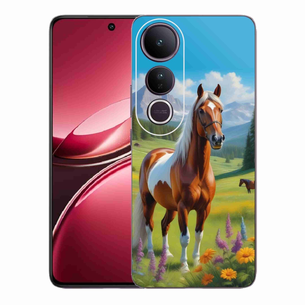 Gelový kryt mmCase na Vivo V50 Lite 4G/5G - kůň na louce
