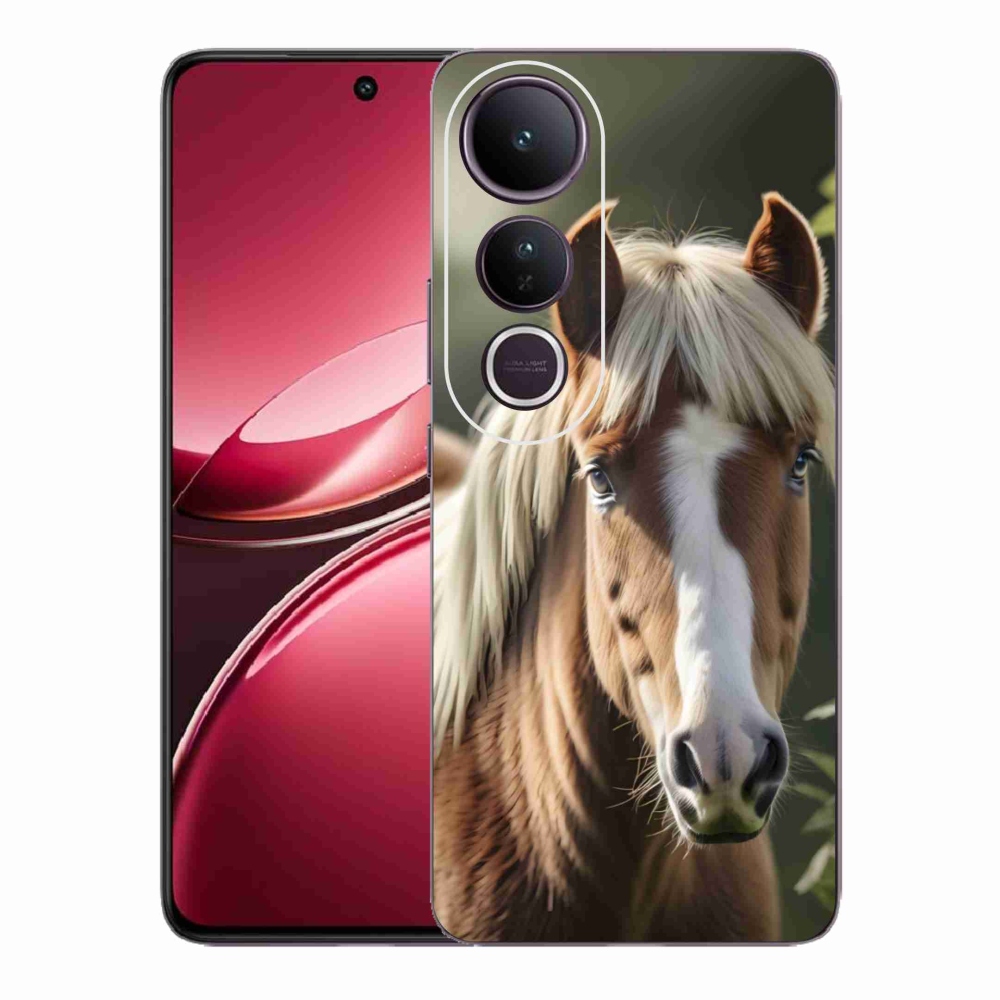 Gelový kryt mmCase na Vivo V50 Lite 4G/5G - kůň se světlou hřívou