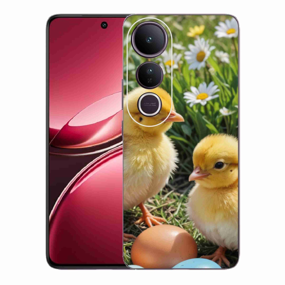 Gelový kryt mmCase na Vivo V50 Lite 4G/5G - kuřátka