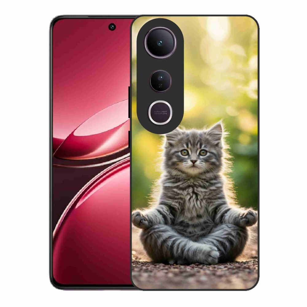 Gelový kryt mmCase na Vivo V50 Lite 4G/5G - meditující kotě