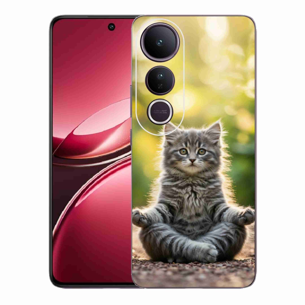 Gelový kryt mmCase na Vivo V50 Lite 4G/5G - meditující kotě